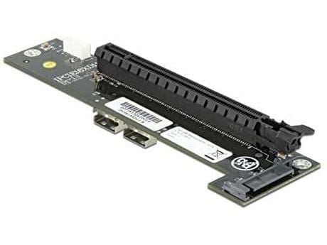 Delock Converter 2 x SFF-8654 til PCIe x16 Bifurcation - grensesnittadapter - PCIe 4.0 x16 (NVMe) - SAS