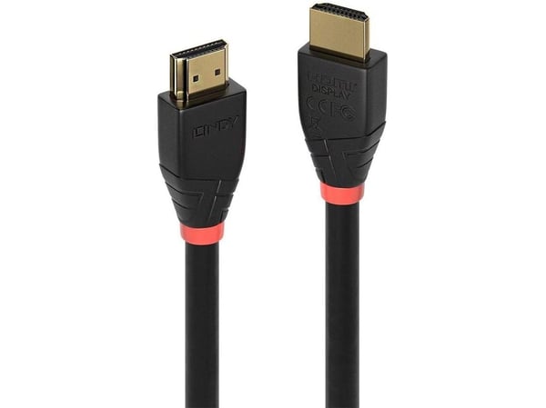 Lindy 41071, 10 m, HDMI-tyyppi A (vakio), HDMI-tyyppi A (vakio), 18 Gbit/s, Äänen paluukanava (ARC), Musta