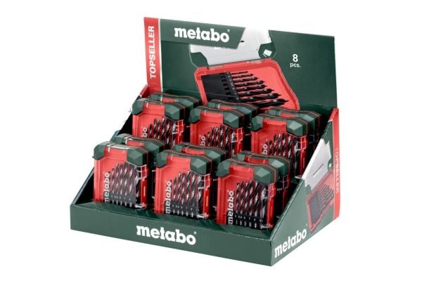 Metabo - Borsett - for kartong, kryssfinér, bløtt tre, løvtre - 8 deler - for Metabo BS 14.4 MOBILE WERKSTATT