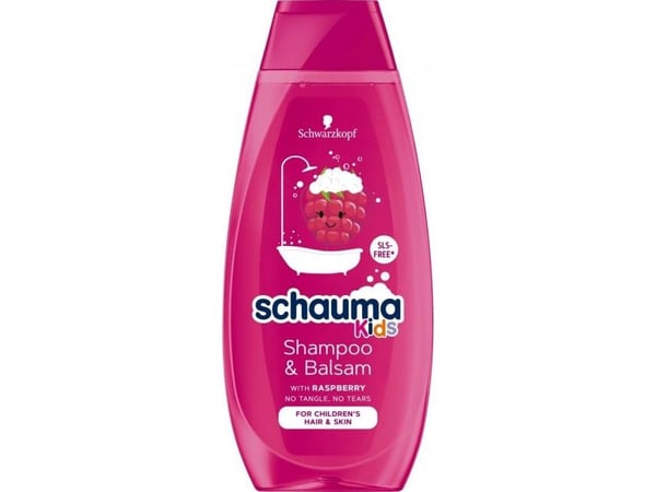 Schauma Kids sjampo & balsam nærende sjampo for tørt hår for barn bringebær 400 ml