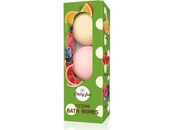 DAIRY FUN brusende badebomber vannmelon, skogsbær og appelsin 3x100 g