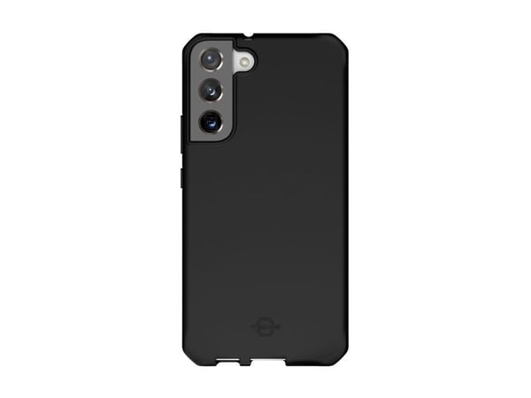 ITSKINS Level 2 Spectrum - Baksidedeksel for mobiltelefon - robust - antimikrobielt - svart - for Samsung Galaxy S22