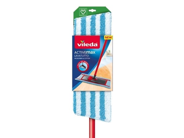 Vileda 4023103000032, Laminat, Klinkers, Trä, Våt, Plast, Röd, Vit, 430 mm, 370 mm