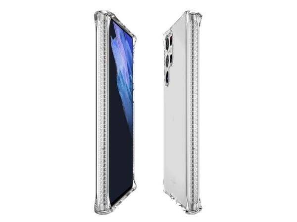 ITSKINS Spectrum Clear - Baksidedeksel for mobiltelefon - antimikrobielt - polymer, termoplast-polyuretan (TPU), Impacthane - gjennomsiktig - for S...