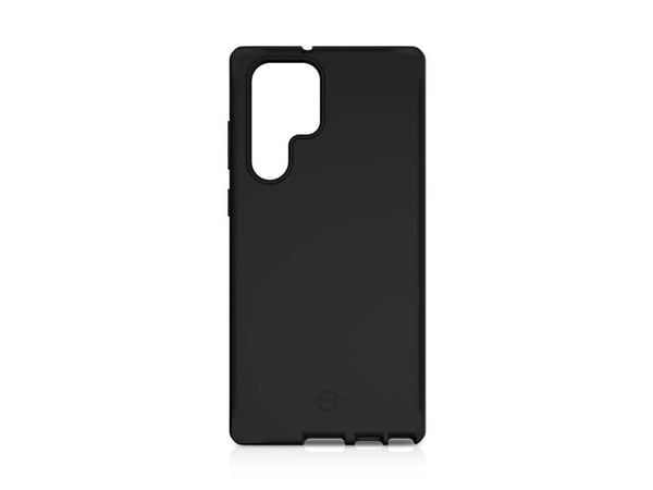 ITSKINS Level 2 Spectrum - Baksidedeksel for mobiltelefon - robust - antimikrobielt - svart - for Samsung Galaxy S22 Ultra