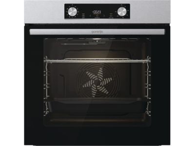 Gorenje Essential BO6735E02X - Ovn - innebygd - fordypning - bredde: 56 cm - dybde: 55 cm - høyde: 59 cm - med selvrens - Klasse A - rustfritt stål