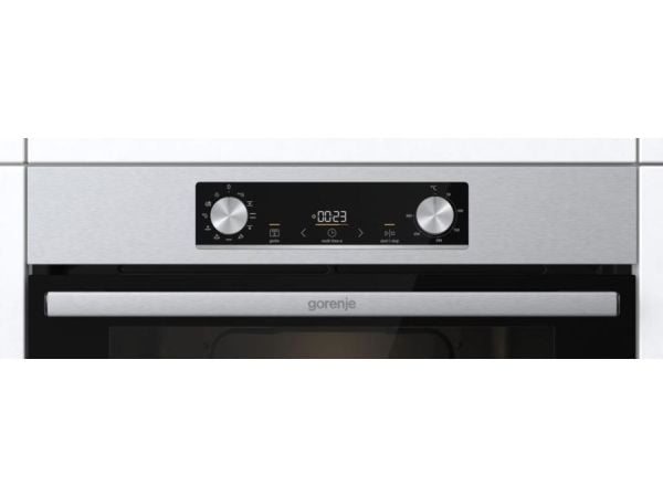 Gorenje Essential BO6735E02X - Ovn - innebygd - fordypning - bredde: 56 cm - dybde: 55 cm - høyde: 59 cm - med selvrens - Klasse A - rustfritt stål