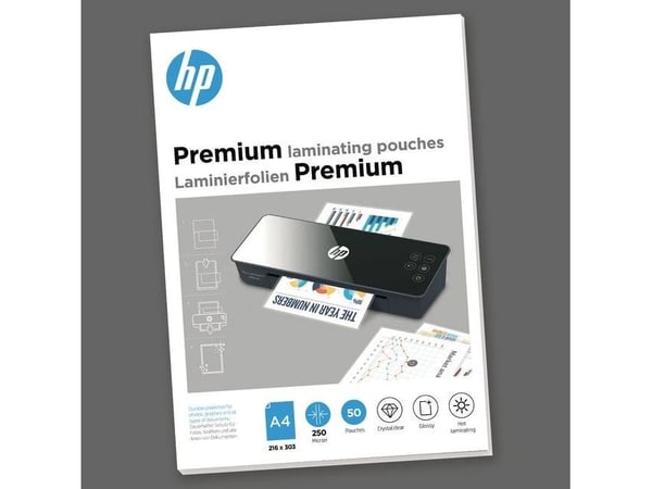 HP 9125, Glansigt, Transparent, DIN A4, 216 mm x 303 mm, Termal, 0,25 mm, 220 mm