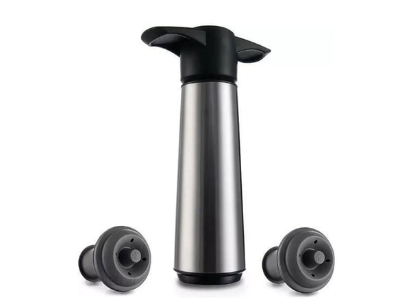 Vacu Vin Wine Saver, svart, rustfritt stål, plast, rustfritt stål, svart, svart, plast, 70 mm