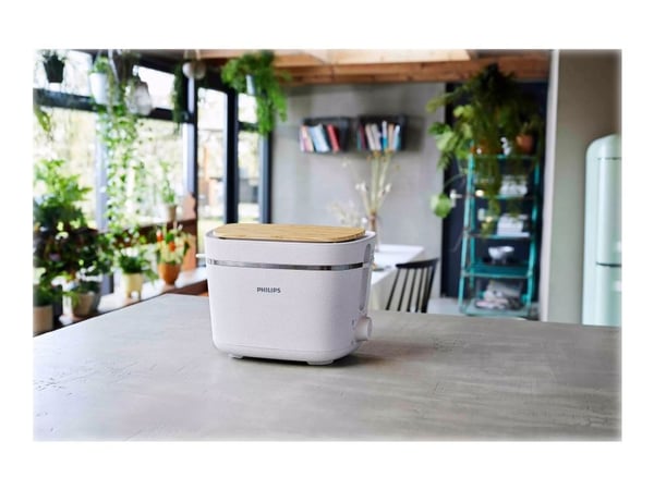Philips Series 5000 HD2640 Eco Conscious Edition - Brødrister - 2 skive - 2 Spor - silkehvit matt