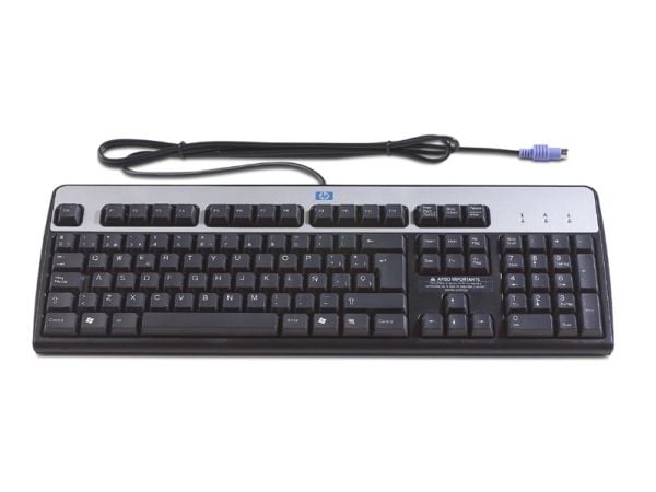 HP Standard - Tastatur - PS/2 - Estisk - jakksvart