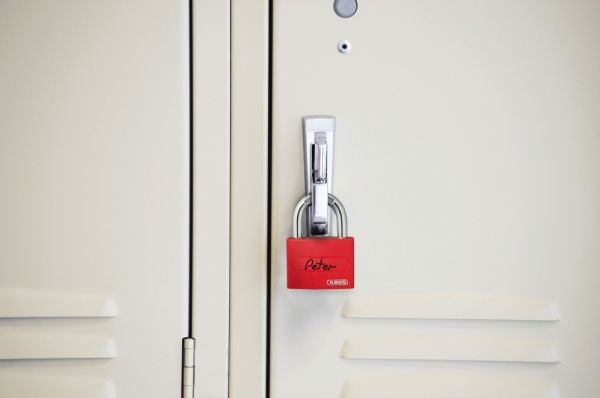 ABUS T65AL/40, Tradisjonell, Nøkkellås, Bruk flere nøkler, Verktøy boks, Rød, Aluminium