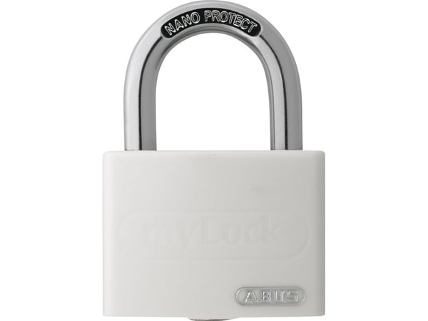 ABUS T65AL/40, Perinteinen riippulukko, Avainlukko, Ei-sarjoitettu avain, Valkoinen, Alumiini, Karkaistu teräs