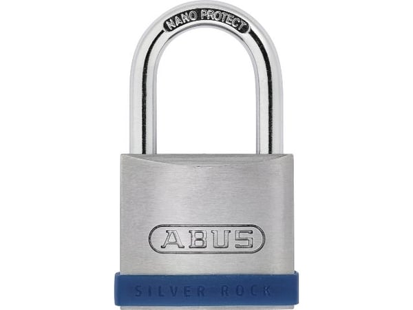 ABUS 5/45, Perinteinen riippulukko, Avainlukko, Ei-sarjoitettu avain, Portti, Säilytyskaappi, Työkalulaatikko, Hopea, Sinkki