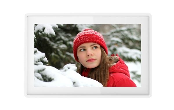 DENVER FRAMEO PFF-1021WHITE - Digital fotoramme - 16 GB - 10.1" - 1280 x 800 - hvit