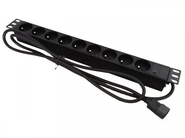 Alantec PZ09UC20, 1,8 m, 9 AC-pistorasia(a), Sisätila, Musta, 3500 W, 16 A