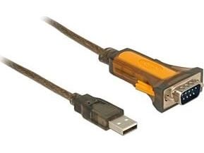 Delock Adapter USB 2.0 > 1 x seriell RS-232 - Utvidet temperaturintervall - seriell adapter - USB 2.0 - RS-232 x 1 - sort, gul