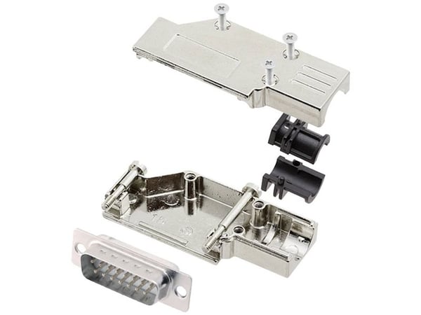 encitech DCMR15-FK-DBP-W-K 6355-8065-02 D-SUB tappiliuska 90° Navanumero: 15 Juotospää 1 kpl