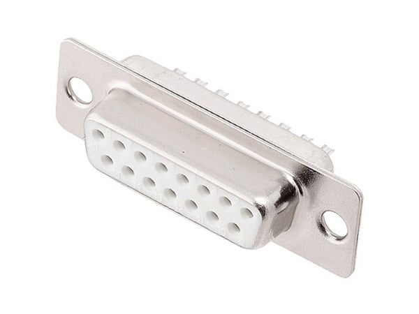 encitech DM15-SS-W 2108-0200-12 D-SUB tappiliuska 180° Napaluku: 15 Juotospää 1 kpl Lokero