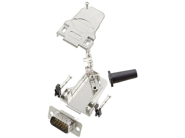 encitech D45ZF09-HDP15-W-K 6355-8064-01 D-SUB tappiliuska 45° Navanumero: 15 Juotospää 1 kpl