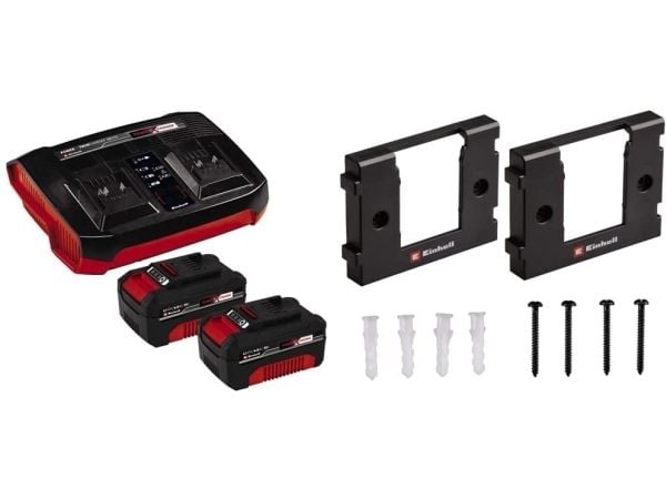 Einhell 2x 4.0Ah & Twincharger Kit PXC, Batterier medfølger