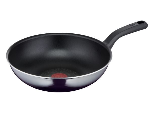 Tefal Resist D52619, Rund, Wok-/stekepanne, Svart, Titan, 175 °C, Aluminium