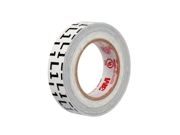 3MTM TemflexTM 1700P L1. Vaiheen merkintäteippi L1, 15 mm x 10 m. Musta teippi valkoisella kirjoituksella - (10 kpl)