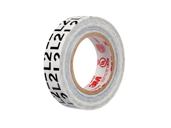 3M 7000076887, 1 styck, Vit, PVC, 600 V, Blåsa, 10 m