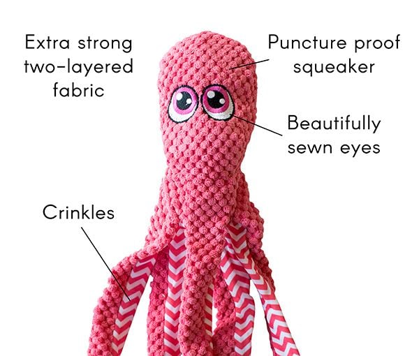 Party Pets Elite Ove the Octopus 40 cm - blandade färger