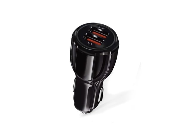 Vakoss Automobile USB Charger, Automatisk, DC, 9 V, 5,2 A, Sort