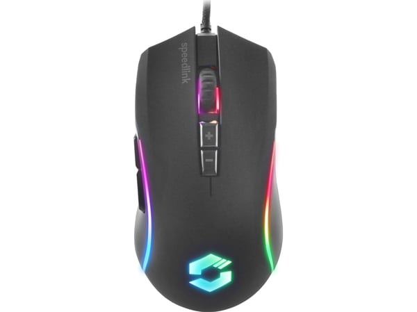SPEEDLINK ZAVOS - Mus - høyre- og venstrehåndet - optisk - 7 knapper - kablet - USB - svart