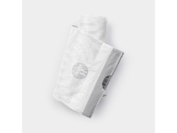 Brabantia Size H - Søppeldunkfôr - trekksnor - høytetthetspolyetylen (LDPE) - hvit - pakke av 30
