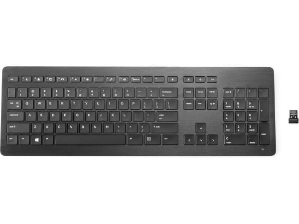 HP 918603-051, Full størrelse (100 og), Trådløs, RF kabel-fri, Membrannøkkelbryter, AZERTY, Sort