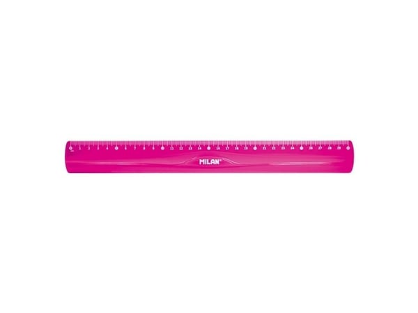 Milan Flex & Resistant Acid, Protractor, Linjal, Trekant, 4 stykker, Rosa, 45° & 60°, Halvsirkel, 108 g