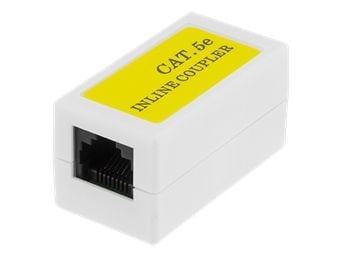 DELTACO coupler Cat5e, UTP (unshielded), female-female, white