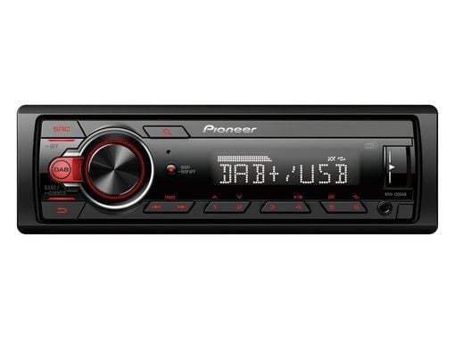 Pioneer MVH-130DABAN, Musta, Punainen, 1 DIN, 200 W, 4.0 kanavaa, 50 W, 4 O