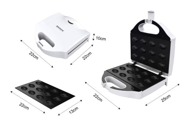 Brock Electronics HZ 3012, 12 kjeks, 750 W, Hvit, 240 V, 50 - 60 Hz
