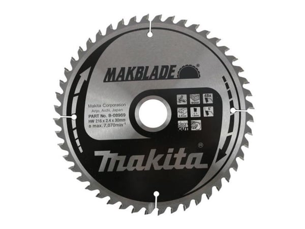 Makita MAKBLADE - Cirkelsågblad - för trä - 216 mm - 48 tänder