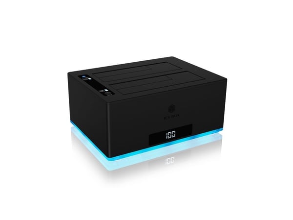 ICY BOX IB-127CL-U3 - Fast tilstand / harddiskstasjonsoppstilling - 2 brønner (SATA-600) - USB 3.2 Gen 1 (ekstern)