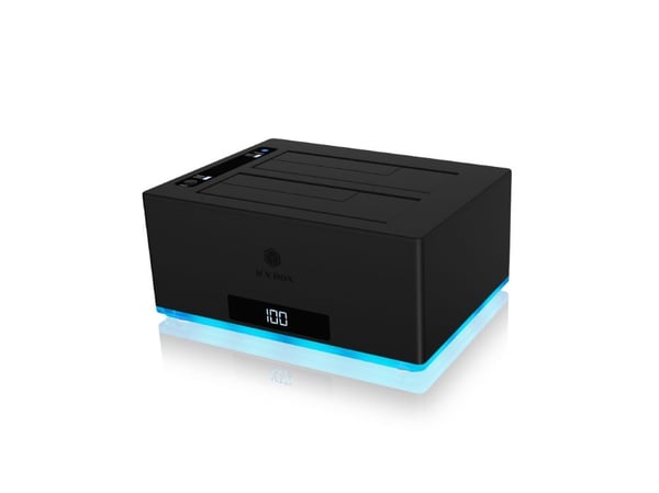 ICY BOX IB-127CL-U3 - Fast tilstand / harddiskstasjonsoppstilling - 2 brønner (SATA-600) - USB 3.2 Gen 1 (ekstern)