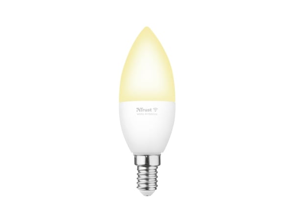 Trust 71284, Smartpære, Wi-Fi, Hvit, LED, E14, Stearinlys