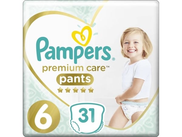 Pampers Bleier Bukser Premium Care 6, 15+ kg, 31 stk.