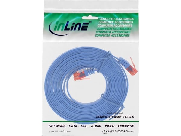 InLine 4043718157303, 5 m, Cat6, U/UTP (UTP), RJ-45, RJ-45, Blå