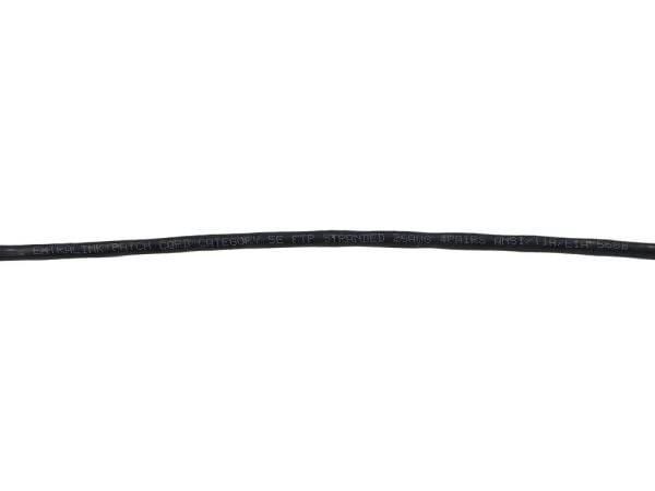 Extralink - Patch-kabel - RJ-45 (hane) till RJ-45 (hane) - 10 m - 5.6 mm - FTP - CAT 5e - inomhus, formpressad, hakfri - svart