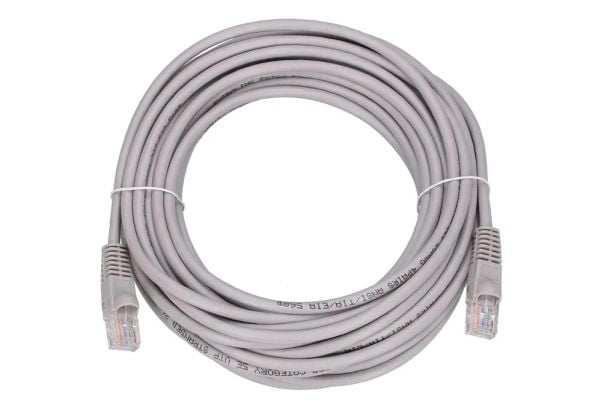 Extralink - Koblingskabel - RJ-45 (hann) til RJ-45 (hann) - 5.3 mm - UTP - CAT 5e - innendørs, formstøpt, uten hindringer - grå