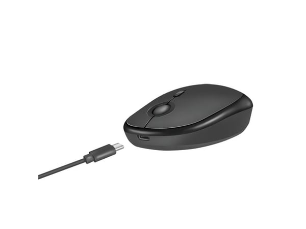 LogiLink ID0204, Ambidekstriøs, RF trådløs + Bluetooth, 1600 DPI, Sort