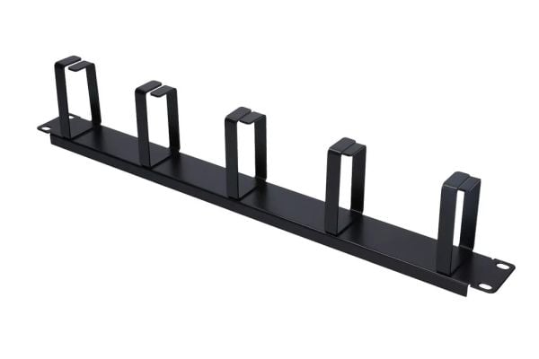 Extralink - Kabelstyringspanel - rackmonterbar - svart - 1U - 19"