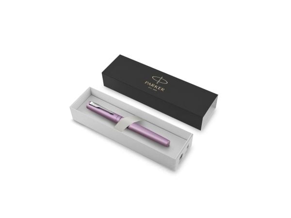 Parker Vector XL, Tynn penn, Lilac, Sort, Rustfritt stål, Kromfarget, 1 stykker