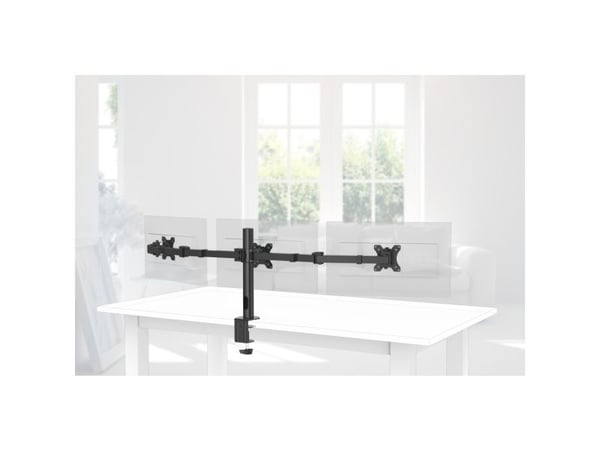 Hama - Monteringssett (3 adjustable arms) - full bevegelse - for 3 skjermer - svart - skjermstørrelse: 10"-27" - skrivebordsmonterbar