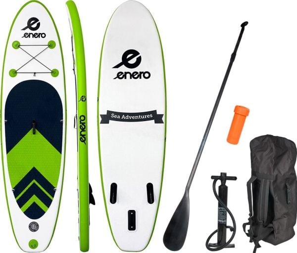 Enero oppblåsbar SUP-brett 275x76x10 cm grønn (1019956)